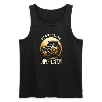 Kintsugi Kintsukuroi Imperfekte Japanische Kunst - Männer Premium Bio Tank Top - Schwarz - Vorne - Michal (187cm)