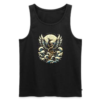 Kintsugi Kintsukuroi Imperfekte Japanische Kunst - Männer Premium Bio Tank Top - Schwarz - Vorne - Michal (187cm)