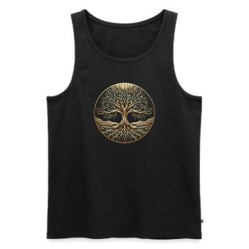 Kintsugi Kintsukuroi Imperfekte Japanische Kunst - Männer Premium Bio Tank Top - Schwarz - Vorne - Michal (187cm)