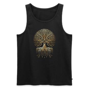 Kintsugi Kintsukuroi Imperfekte Japanische Kunst - Männer Premium Bio Tank Top - Schwarz - Vorne - Michal (187cm)