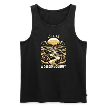 Kintsugi Kintsukuroi Imperfekte Japanische Kunst - Männer Premium Bio Tank Top - Schwarz - Vorne - Michal (187cm)