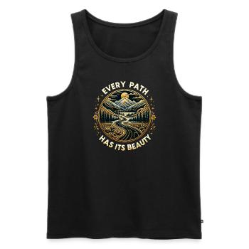 Kintsugi Kintsukuroi Imperfekte Japanische Kunst - Männer Premium Bio Tank Top - Schwarz - Vorne - Michal (187cm)