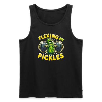 Pickle Lover Funny Pickle Dill Pickle Pickled - Men's Premium Organic Tank Top - black - Front - AI Model Male 178 light (178cm)
