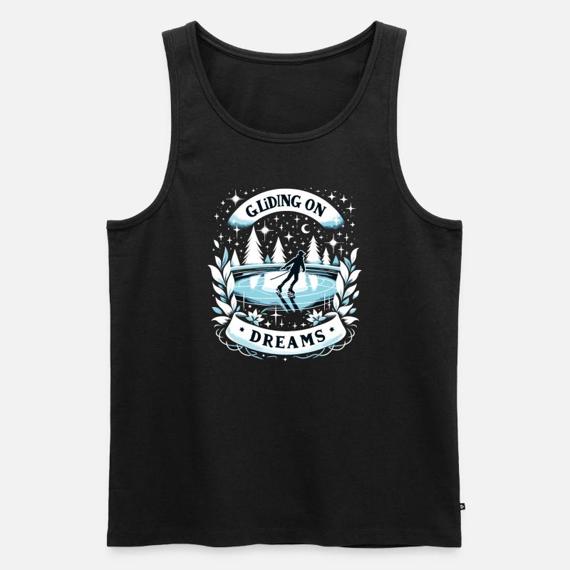 Eislaufen Schlittschuhläufer - Männer Premium Bio Tank Top - Schwarz