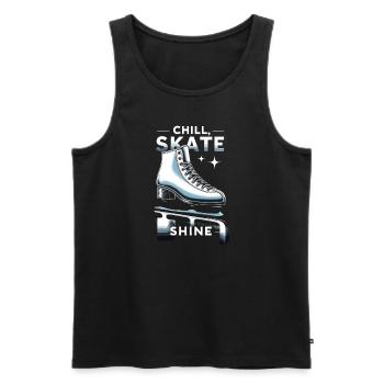 Patinage sur glace Patineurs sur glace - Débardeur bio Premium Homme - noir - Devant - Michal (187cm)