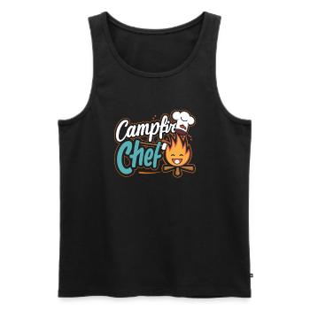 Scout Camping Outdoor Lagerfeuer Wandern - Männer Premium Bio Tank Top - Schwarz - Vorne - Michal (187cm)