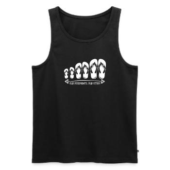 Scout Camping Outdoor Lagerfeuer Wandern - Männer Premium Bio Tank Top - Schwarz - Vorne - Michal (187cm)