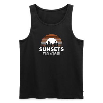 Scout Camping Outdoor Lagerfeuer Wandern - Männer Premium Bio Tank Top - Schwarz - Vorne - Michal (187cm)