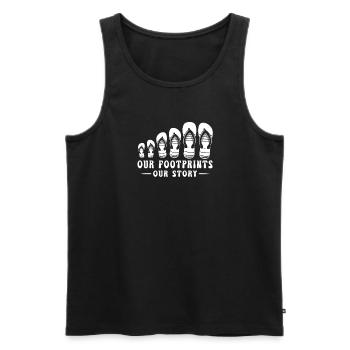 Scout Camping Outdoor Lagerfeuer Wandern - Männer Premium Bio Tank Top - Schwarz - Vorne - Michal (187cm)