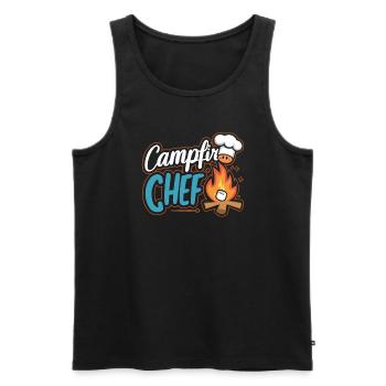 Scout Camping Outdoor Lagerfeuer Wandern - Männer Premium Bio Tank Top - Schwarz - Vorne - Michal (187cm)