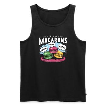 Macaron lovers French macarons - Men's Premium Organic Tank Top - black - Front - Michal (187cm)