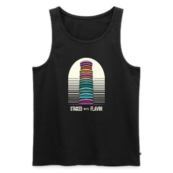 Macaron lovers French macarons - Men's Premium Organic Tank Top - black - Front - AI Model Male 178 light (178cm)