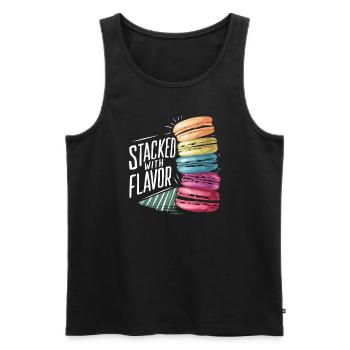 Macaron-liebhaber Französische Macarons - Männer Premium Bio Tank Top - Schwarz - Vorne - AI Model Male 178 light (178cm)