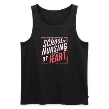 School Nurse Nursing Clinic Medical Stuff - Men's Premium Organic Tank Top - black - Front - AI Model Male 178 light (178cm)