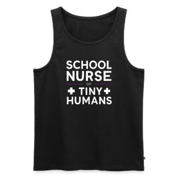 School Nurse Nursing Clinic Medical Stuff - Men's Premium Organic Tank Top - black - Front - AI Model Male 178 light (178cm)