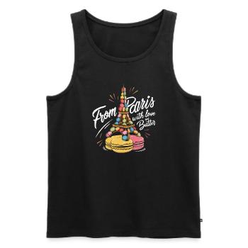 Macaron lovers French macarons - Men's Premium Organic Tank Top - black - Front - AI Model Male 178 light (178cm)