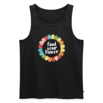 Macaron lovers French macarons - Men's Premium Organic Tank Top - black - Front - AI Model Male 178 light (178cm)