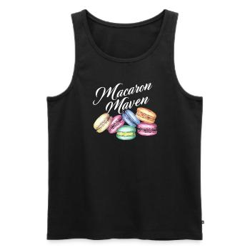 Macaron lovers French macarons - Men's Premium Organic Tank Top - black - Front - AI Model Male 178 light (178cm)