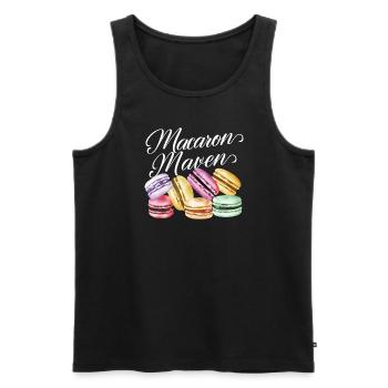 Macaron lovers French macarons - Men's Premium Organic Tank Top - black - Front - AI Model Male 178 light (178cm)