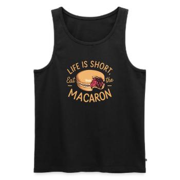 Macaron lovers French macarons - Men's Premium Organic Tank Top - black - Front - AI Model Male 178 light (178cm)