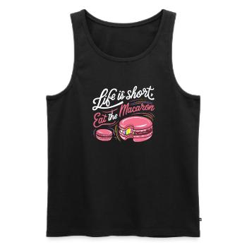 Macaron-liebhaber Französische Macarons - Männer Premium Bio Tank Top - Schwarz - Vorne - AI Model Male 178 light (178cm)