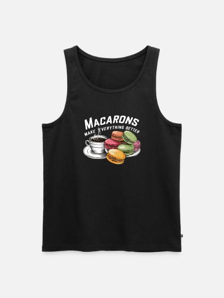 Macaron lovers French macarons - Men's Premium Organic Tank Top - black