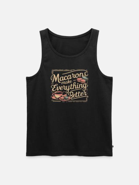 Macaron lovers French macarons - Men's Premium Organic Tank Top - black
