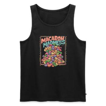 Macaron lovers French macarons - Men's Premium Organic Tank Top - black - Front - AI Model Male 178 light (178cm)
