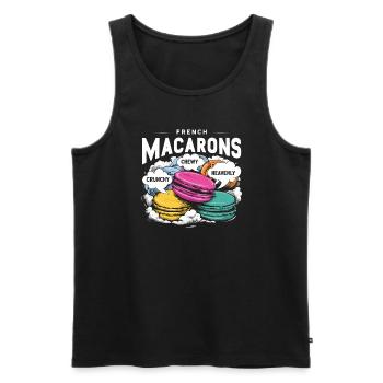 Macaron lovers French macarons - Men's Premium Organic Tank Top - black - Front - Michal (187cm)