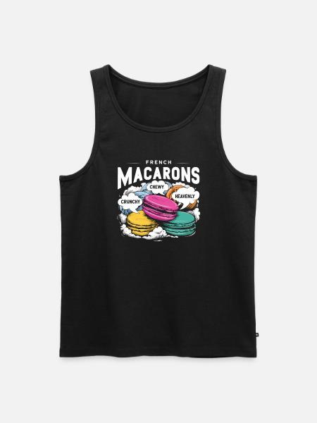 Macaron lovers French macarons - Men's Premium Organic Tank Top - black