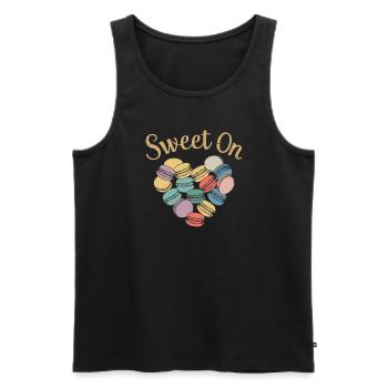 Macaron-liebhaber Französische Macarons - Männer Premium Bio Tank Top - Schwarz - Vorne - AI Model Male 178 light (178cm)