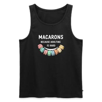 Macaron lovers French macarons - Men's Premium Organic Tank Top - black - Front - AI Model Male 178 light (178cm)