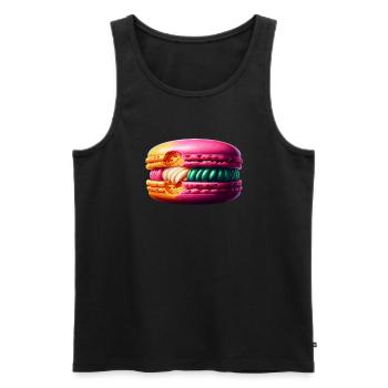 Macaron lovers French macarons - Men's Premium Organic Tank Top - black - Front - Michal (187cm)