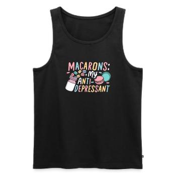 Macaron-liebhaber Französische Macarons - Männer Premium Bio Tank Top - Schwarz - Vorne - AI Model Male 178 light (178cm)