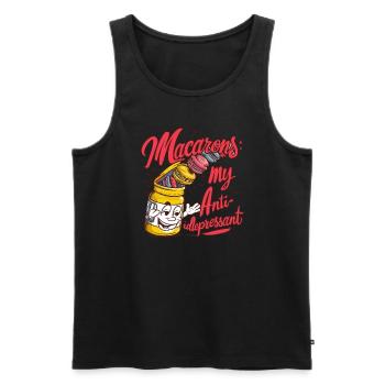 Macaron lovers French macarons - Men's Premium Organic Tank Top - black - Front - AI Model Male 178 light (178cm)