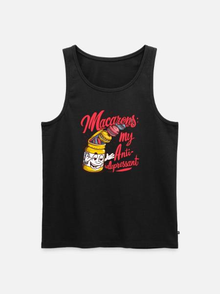 Macaron lovers French macarons - Men's Premium Organic Tank Top - black