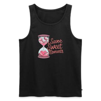 Macaron lovers French macarons - Men's Premium Organic Tank Top - black - Front - AI Model Male 178 light (178cm)