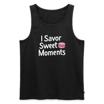 Macaron-liebhaber Französische Macarons - Männer Premium Bio Tank Top - Schwarz - Vorne - AI Model Male 178 light (178cm)