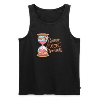 Macaron lovers French macarons - Men's Premium Organic Tank Top - black - Front - AI Model Male 178 light (178cm)