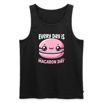 Macaron lovers French macarons - Men's Premium Organic Tank Top - black - Front - AI Model Male 178 light (178cm)