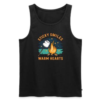 Scout Camping Outdoor Lagerfeuer Wandern - Männer Premium Bio Tank Top - Schwarz - Vorne - Michal (187cm)