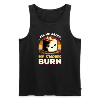 Scout Camping Outdoor Lagerfeuer Wandern - Männer Premium Bio Tank Top - Schwarz - Vorne - Michal (187cm)