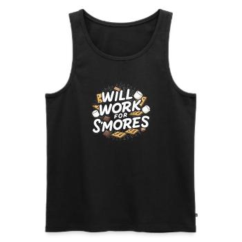 Scout Camping Outdoor Lagerfeuer Wandern - Männer Premium Bio Tank Top - Schwarz - Vorne - Michal (187cm)