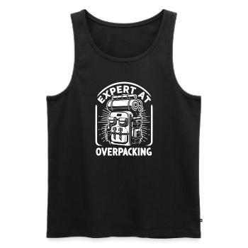 Scout Camping Outdoor Lagerfeuer Wandern - Männer Premium Bio Tank Top - Schwarz - Vorne - Michal (187cm)