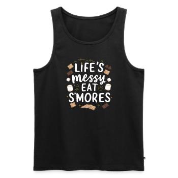 Scout Camping Outdoor Lagerfeuer Wandern - Männer Premium Bio Tank Top - Schwarz - Vorne - Michal (187cm)