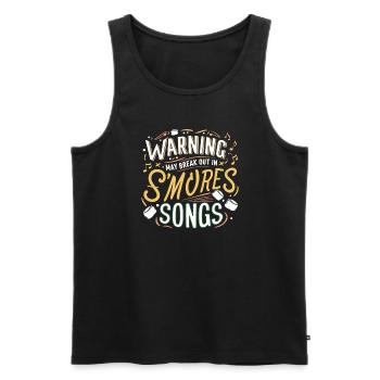 Scout Camping Outdoor Lagerfeuer Wandern - Männer Premium Bio Tank Top - Schwarz - Vorne - Michal (187cm)