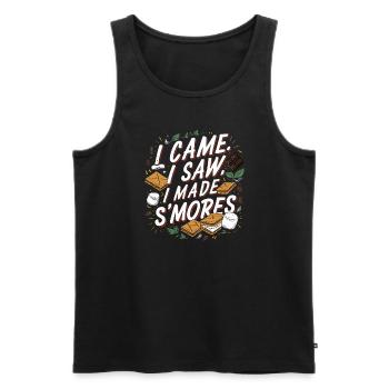 Scout Camping Outdoor Lagerfeuer Wandern - Männer Premium Bio Tank Top - Schwarz - Vorne - Michal (187cm)