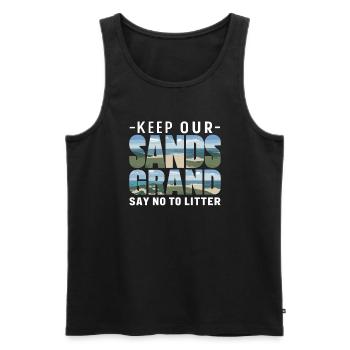 Anti-littering No Environmental Waste Recycle - Men's Premium Organic Tank Top - black - Front - AI Model Male 178 light (178cm)