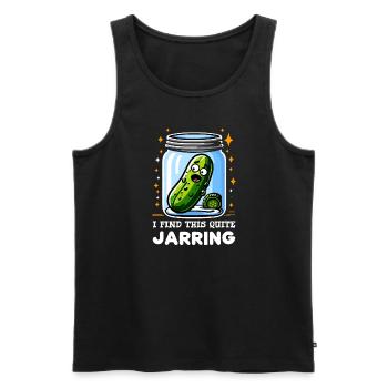 Pickle Lover Funny Pickle Dill Pickle Pickled - Men's Premium Organic Tank Top - black - Front - AI Model Male 178 light (178cm)