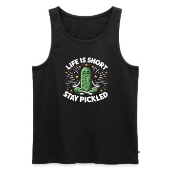 Pickle Lover Funny Pickle Dill Pickle Pickled - Men's Premium Organic Tank Top - black - Front - AI Model Male 178 light (178cm)